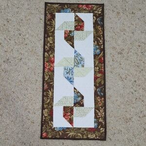 Handmade Reversible Floral Patchwork Table Runner